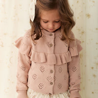 Tilly Cardigan - Dusky Rose Childrens Cardigan from Jamie Kay Australia