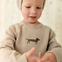 Ethan Jumper - Vintage Taupe Cosy Basil Childrens Jumper from Jamie Kay Australia