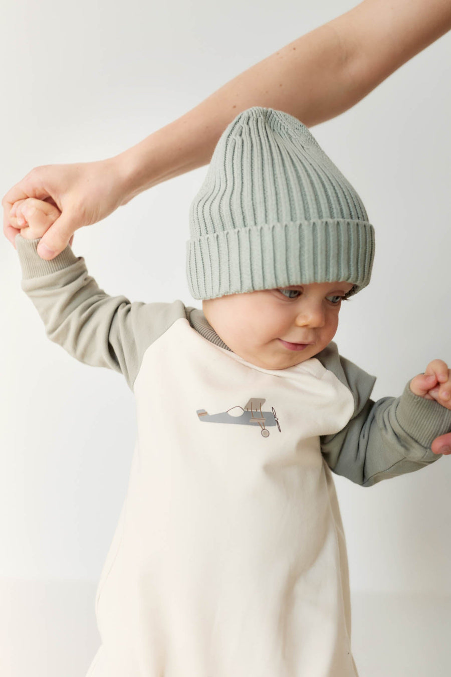 Organic Cotton Tao Sweatshirt Onepiece - Milford Sound Avion Childrens Onepiece from Jamie Kay Australia