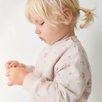 Organic Cotton Aubrey Sweatshirt - Petite Fleur Violet Childrens Sweatshirt from Jamie Kay Australia