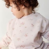 Organic Cotton Aubrey Sweatshirt - Petite Fleur Violet Childrens Sweatshirt from Jamie Kay Australia