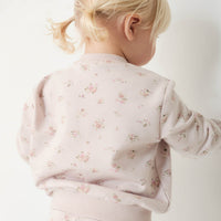 Organic Cotton Aubrey Sweatshirt - Petite Fleur Violet Childrens Sweatshirt from Jamie Kay Australia