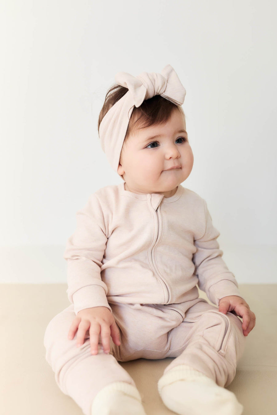 Pima Cotton Frankie Zip Onepiece - Luna Marle Childrens Onepiece from Jamie Kay Australia