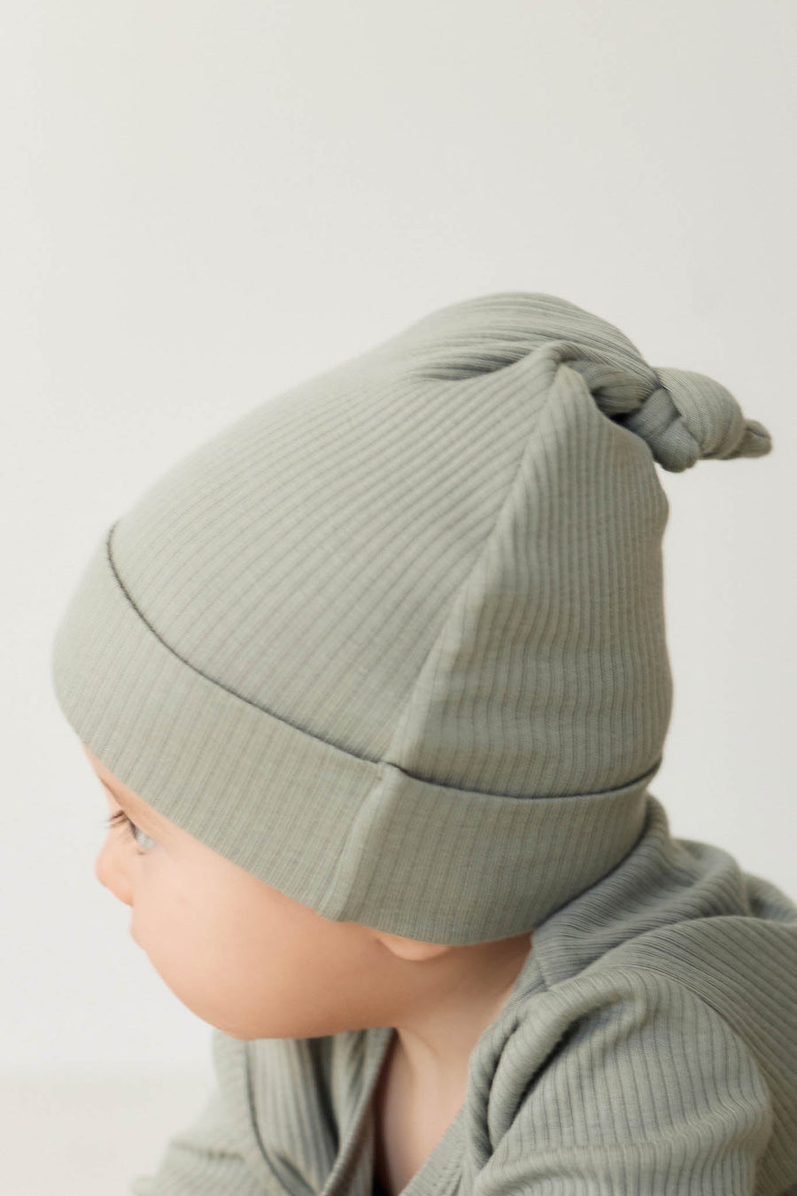 Organic Cotton Modal Knot Beanie - Milford Sound Childrens Hat from Jamie Kay Australia