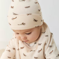 Organic Cotton Knot Beanie - Avion Shell Childrens Hat from Jamie Kay Australia