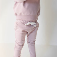 Organic Cotton Morgan Track Pant - Heather Haze Childrens Pant from Jamie Kay Australia