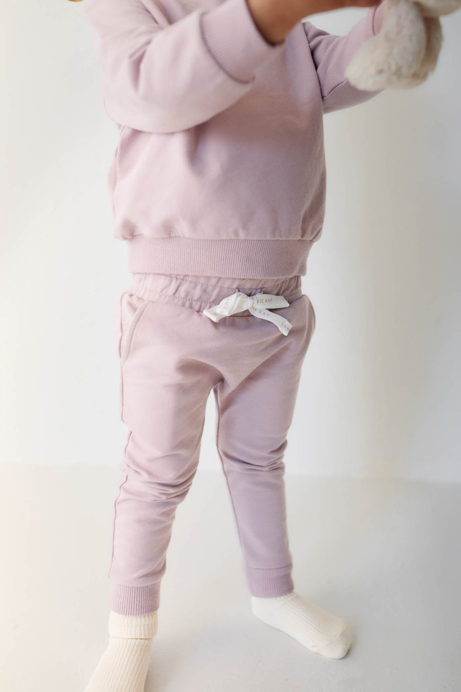 Organic Cotton Morgan Track Pant - Heather Haze Childrens Pant from Jamie Kay Australia