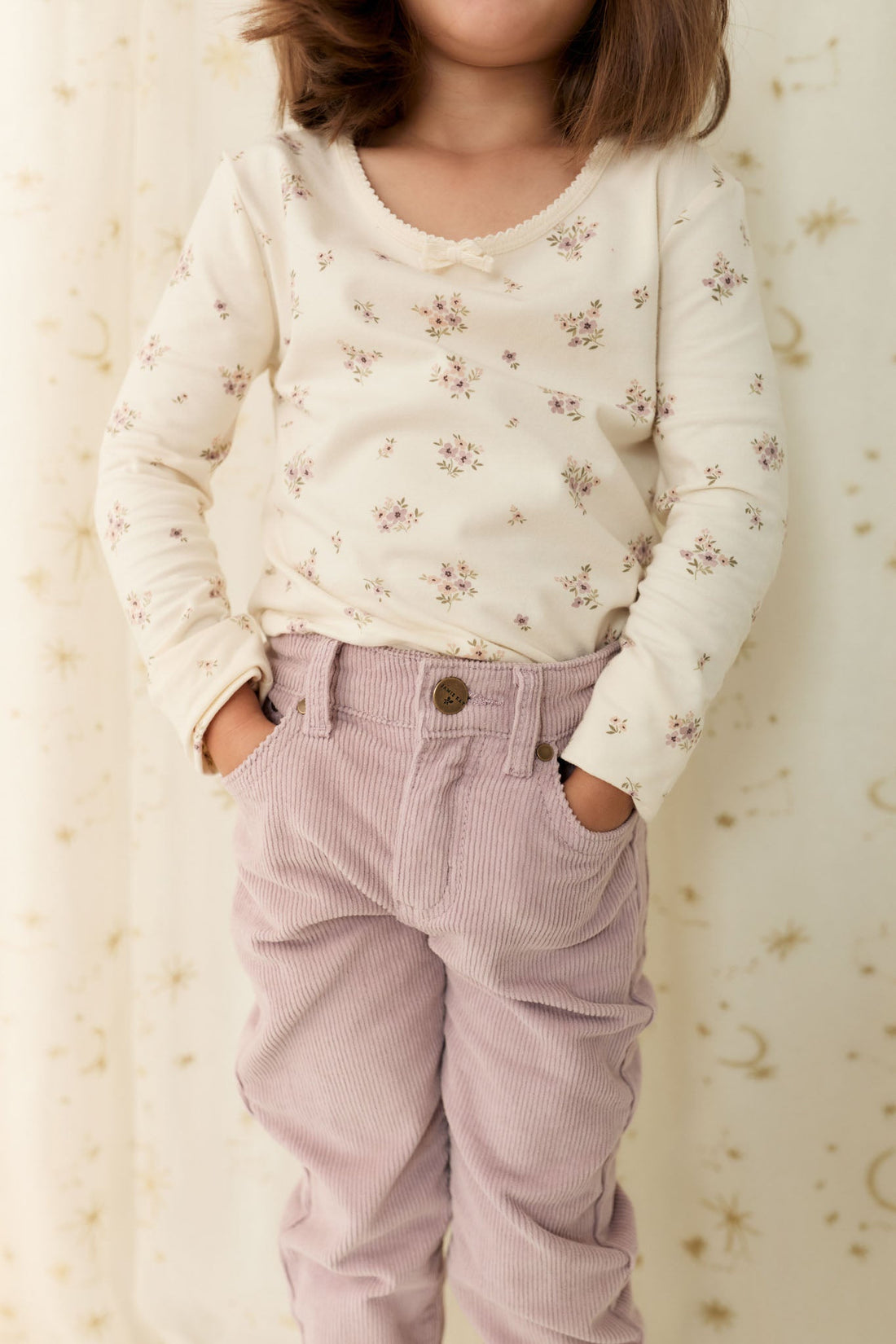 Alison Cord Pant - Heather Haze Childrens Pant from Jamie Kay Australia