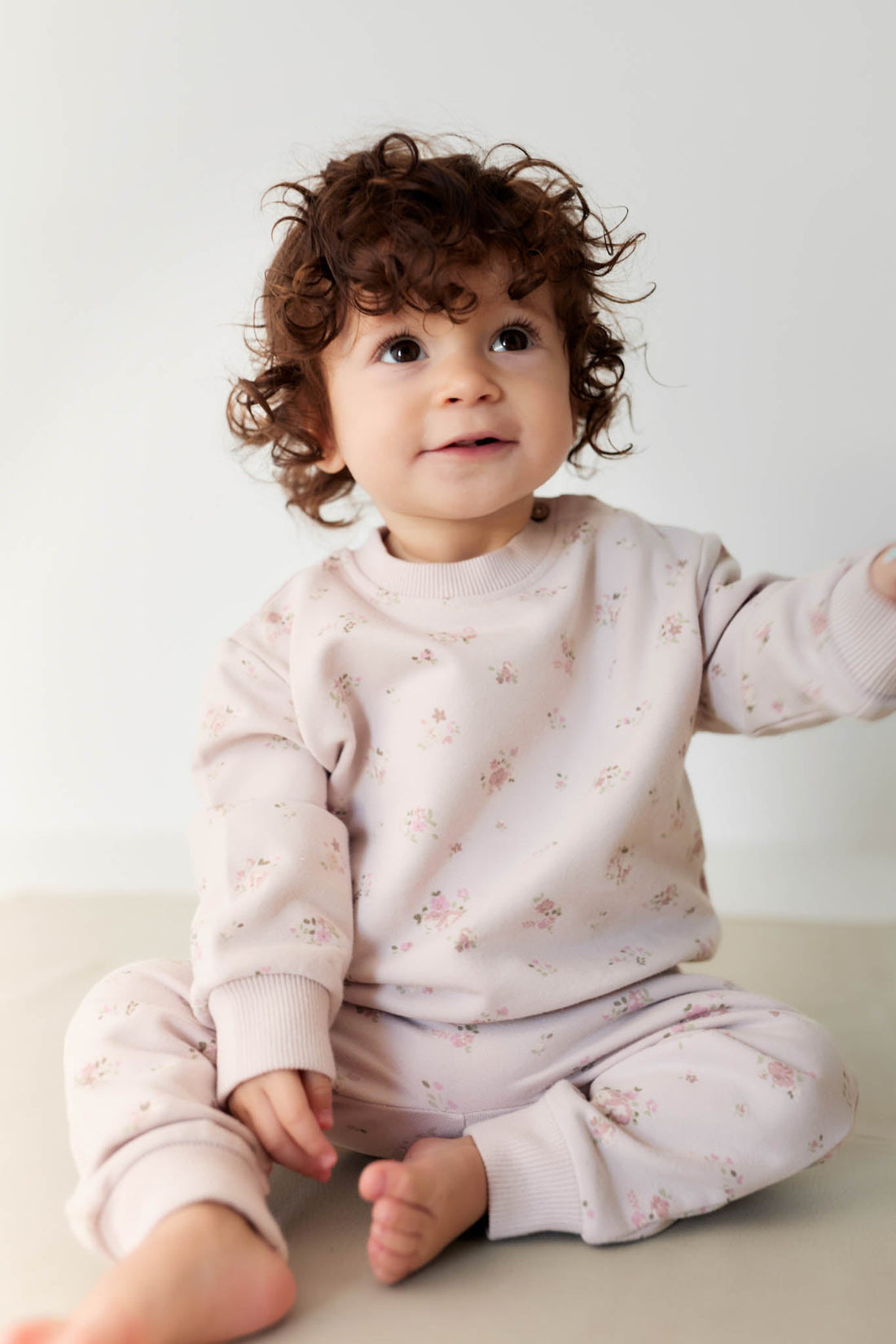 Organic Cotton Morgan Track Pant - Petite Fleur Violet Childrens Pant from Jamie Kay Australia