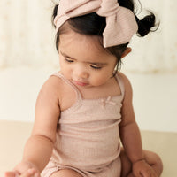 Organic Cotton Modal Headband - Dusky Rose Marle Childrens Headband from Jamie Kay Australia