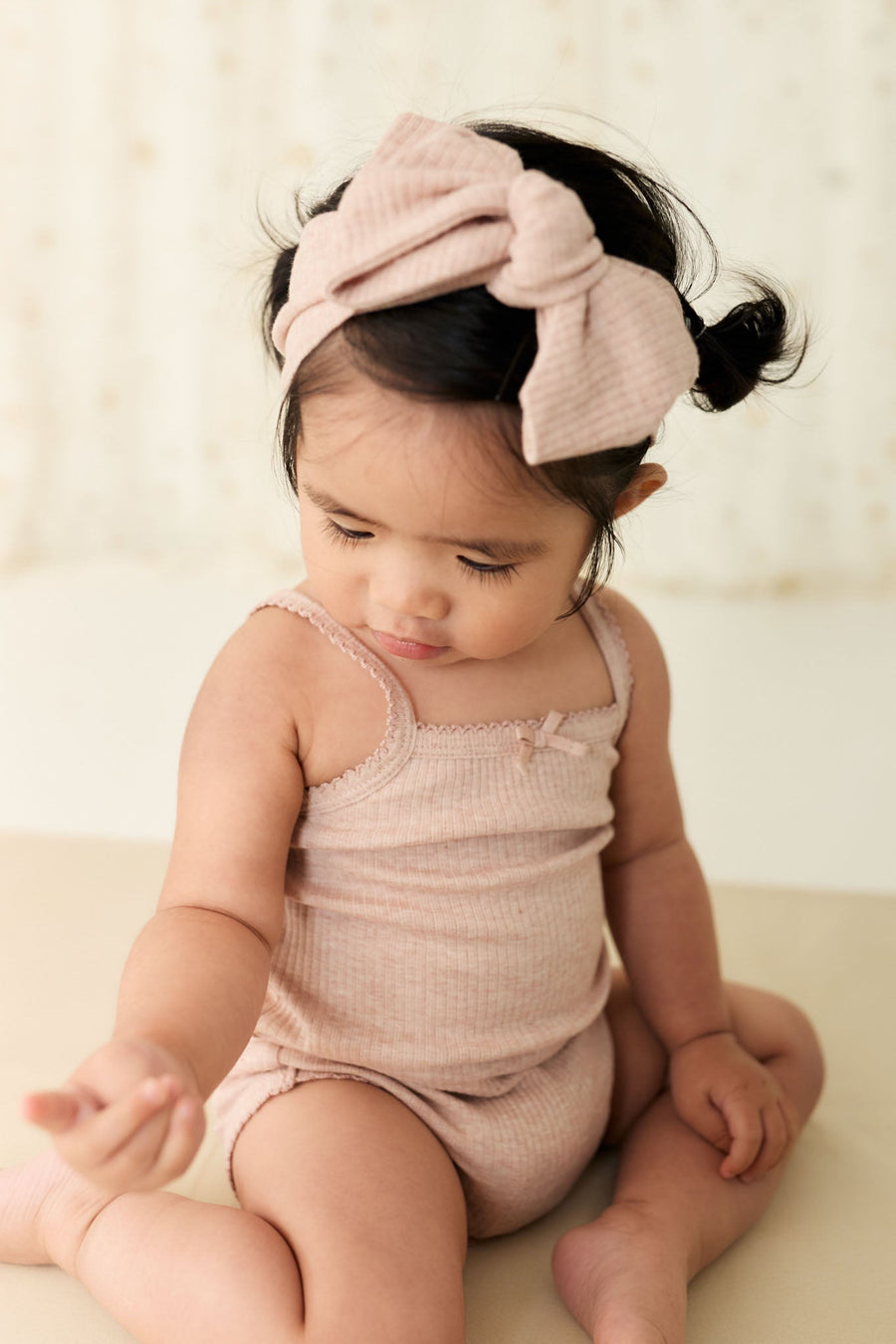 Organic Cotton Modal Headband - Dusky Rose Marle Childrens Headband from Jamie Kay Australia