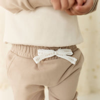 Organic Cotton Morgan Track Pant - Vintage Taupe Childrens Pant from Jamie Kay Australia