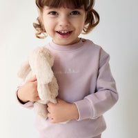 Organic Cotton Jalen Oversized Jumper - Heather Haze Childrens Sweatshirt from Jamie Kay Australia