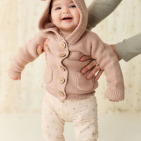 Sebastian Knitted Cardigan/Jacket - Dusky Rose Marle Childrens Cardigan from Jamie Kay Australia