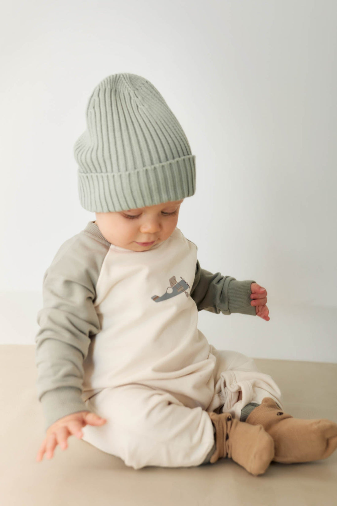 Organic Cotton Tao Sweatshirt Onepiece - Milford Sound Avion Childrens Onepiece from Jamie Kay Australia