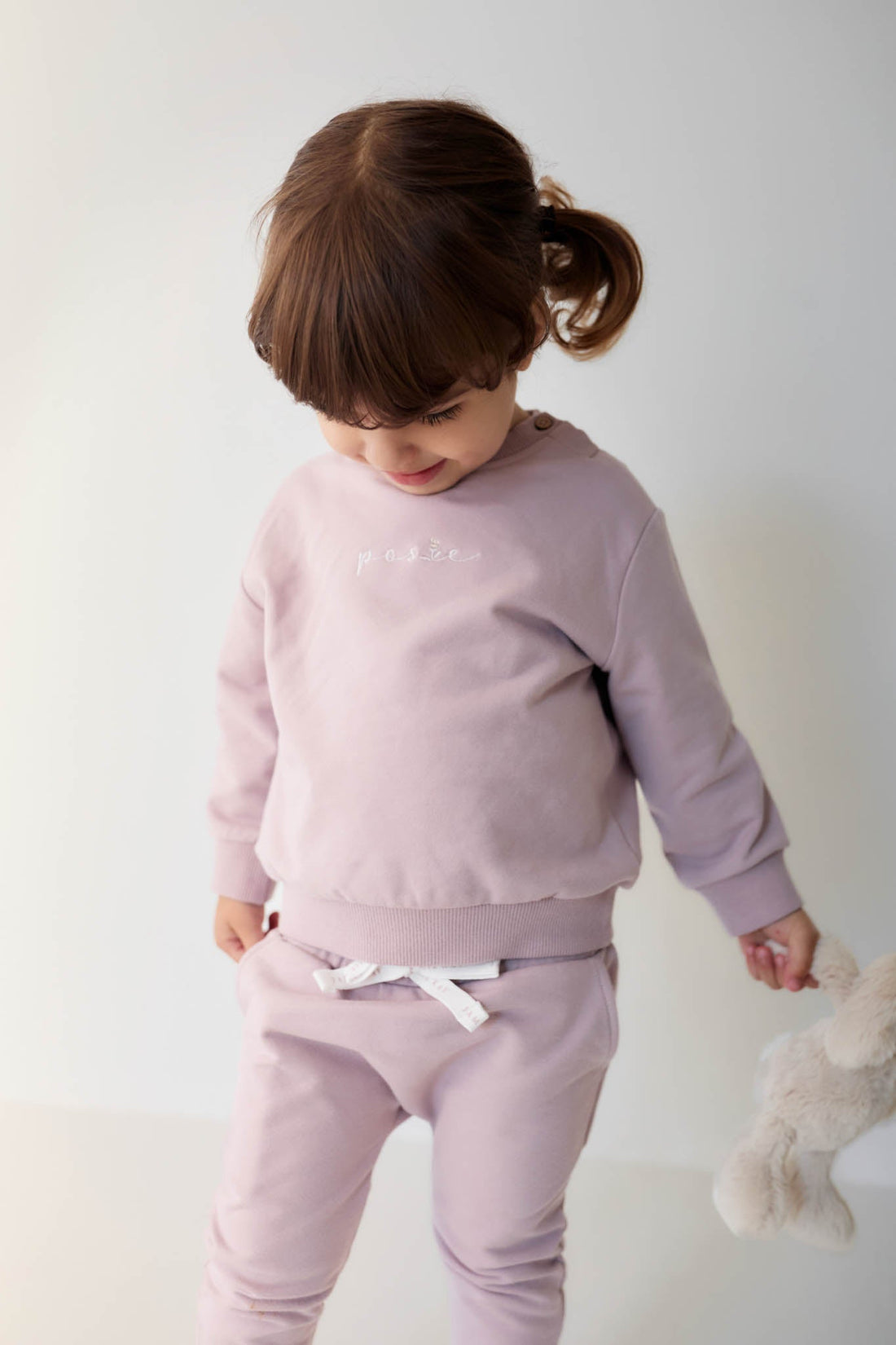 Organic Cotton Morgan Track Pant - Heather Haze Childrens Pant from Jamie Kay Australia