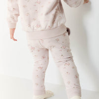 Organic Cotton Morgan Track Pant - Petite Fleur Violet Childrens Pant from Jamie Kay Australia