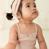 Organic Cotton Modal Headband - Dusky Rose Marle Childrens Headband from Jamie Kay Australia