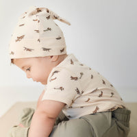 Organic Cotton Hudson Short Sleeve Bodysuit - Avion Shell Childrens Bodysuit from Jamie Kay Australia