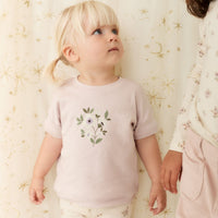 Organic Cotton Everyday Bike Short - Goldie Bouquet Egret Childrens Short from Jamie Kay Australia