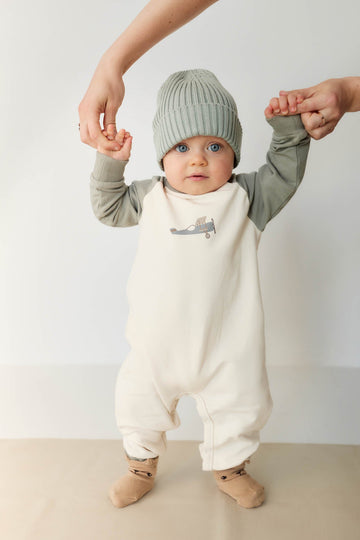 Organic Cotton Tao Sweatshirt Onepiece - Milford Sound Avion Childrens Onepiece from Jamie Kay Australia