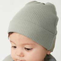 Organic Cotton Modal Knot Beanie - Milford Sound Childrens Hat from Jamie Kay Australia