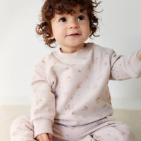 Organic Cotton Aubrey Sweatshirt - Petite Fleur Violet Childrens Sweatshirt from Jamie Kay Australia