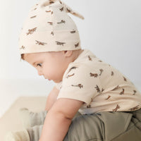 Organic Cotton Hudson Short Sleeve Bodysuit - Avion Shell Childrens Bodysuit from Jamie Kay Australia