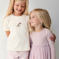 Pima Cotton Mimi Top - Parchment Petite Goldie Childrens Top from Jamie Kay Australia