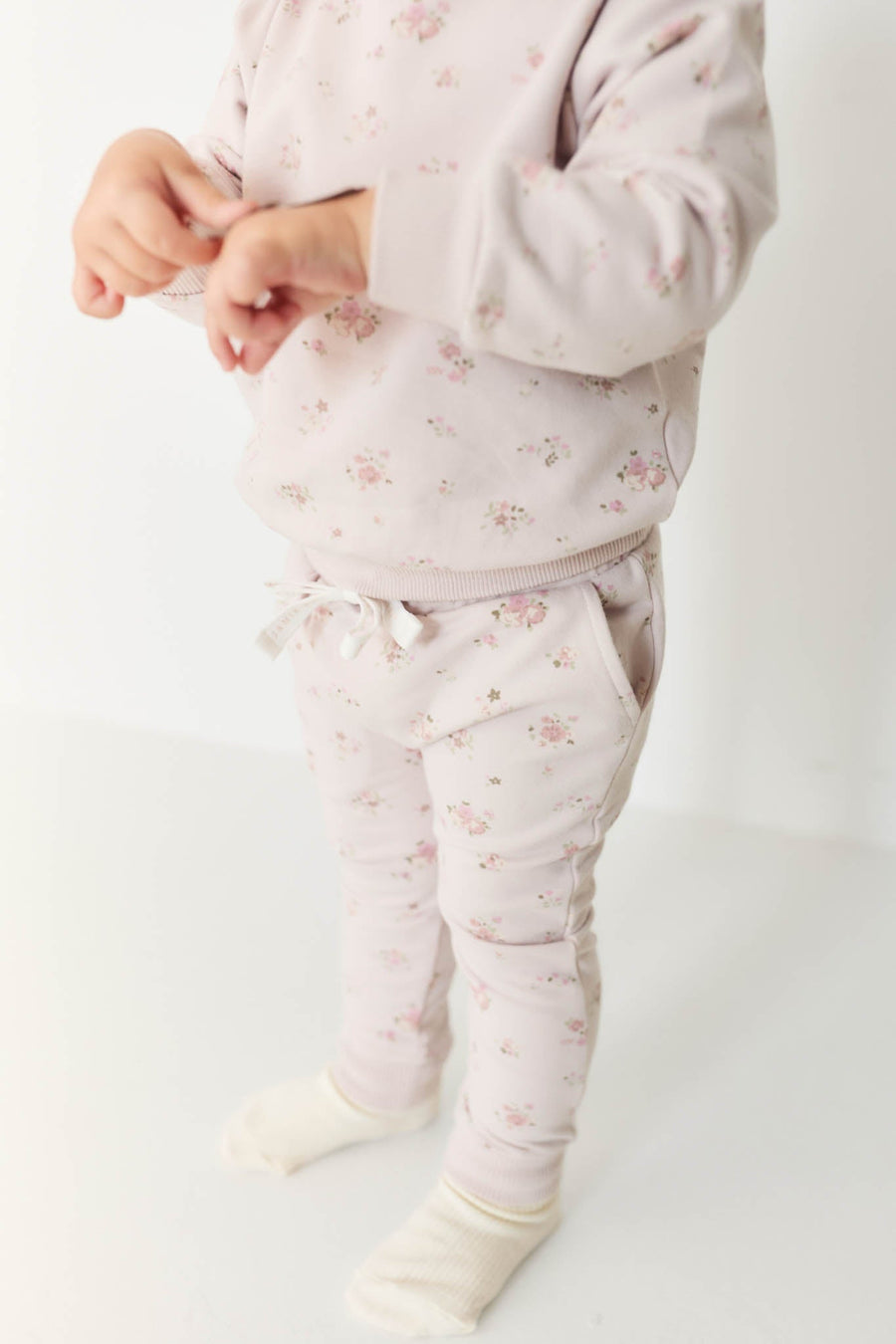 Organic Cotton Morgan Track Pant - Petite Fleur Violet Childrens Pant from Jamie Kay Australia