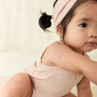 Organic Cotton Modal Headband - Dusky Rose Marle Childrens Headband from Jamie Kay Australia