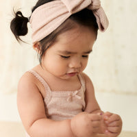 Organic Cotton Modal Headband - Dusky Rose Marle Childrens Headband from Jamie Kay Australia