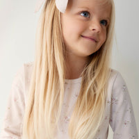 Organic Cotton Fine Rib Long Sleeve Top - Petite Fleur Violet Childrens Top from Jamie Kay Australia