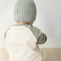 Organic Cotton Tao Sweatshirt Onepiece - Milford Sound Avion Childrens Onepiece from Jamie Kay Australia