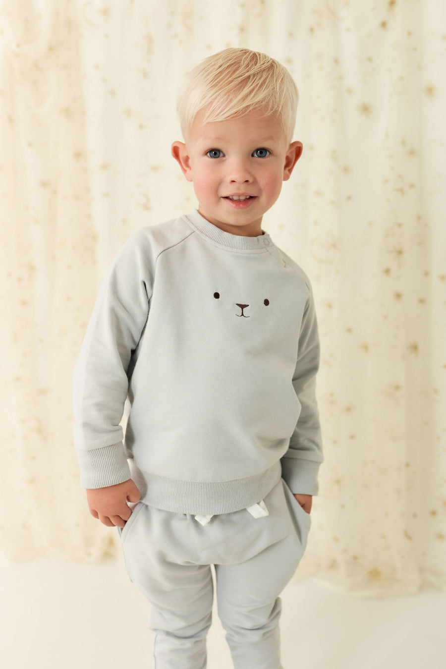 Organic Cotton Palmer Pullover - Droplet Childrens Sweatshirt from Jamie Kay Australia