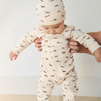 Organic Cotton Knot Beanie - Avion Shell Childrens Hat from Jamie Kay Australia