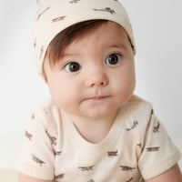 Organic Cotton Hudson Short Sleeve Bodysuit - Avion Shell Childrens Bodysuit from Jamie Kay Australia