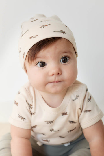 Organic Cotton Hudson Short Sleeve Bodysuit - Avion Shell Childrens Bodysuit from Jamie Kay Australia