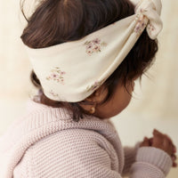 Organic Cotton Headband - Goldie Bouquet Egret Childrens Headband from Jamie Kay Australia