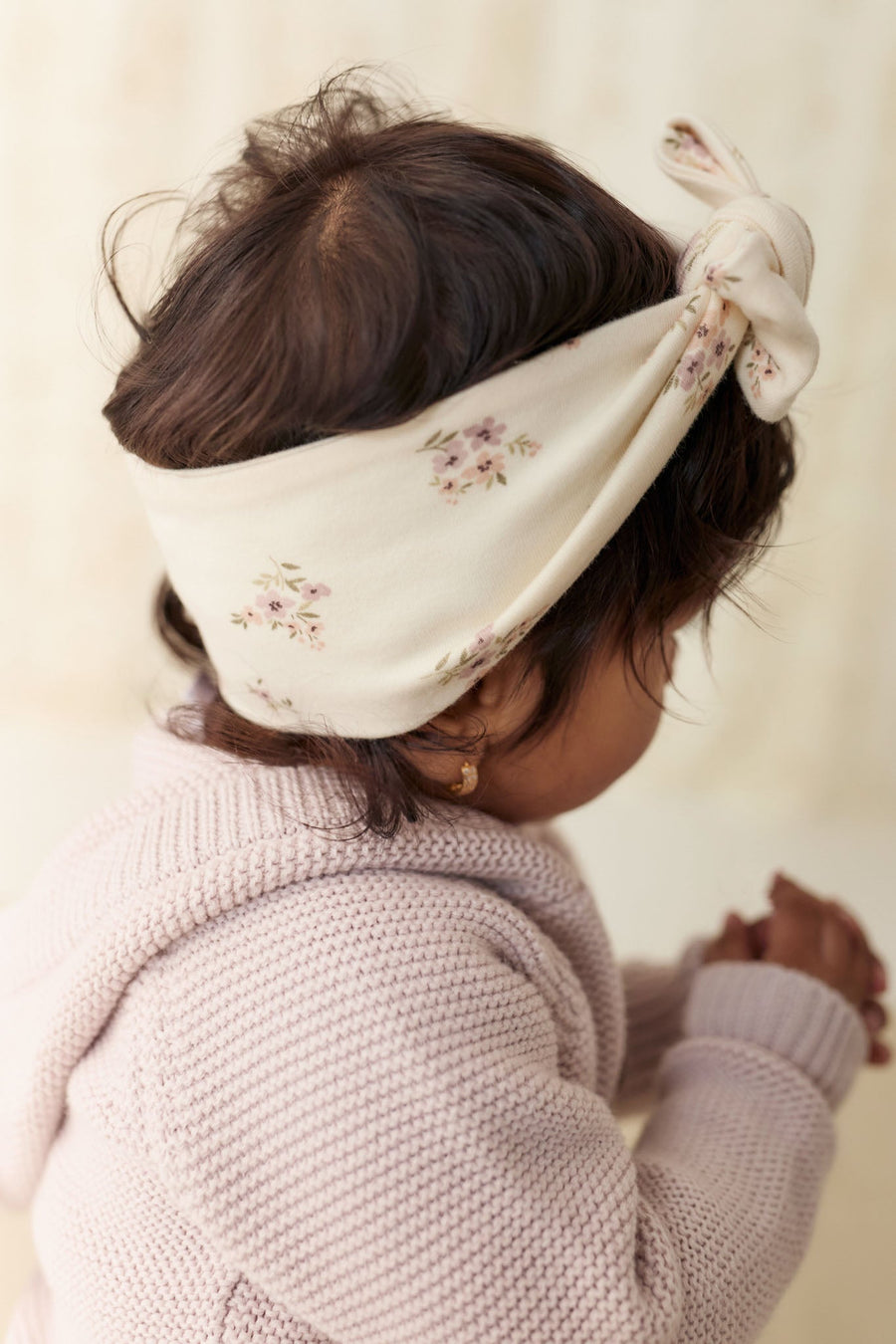 Organic Cotton Headband - Goldie Bouquet Egret Childrens Headband from Jamie Kay Australia