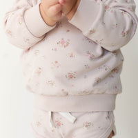 Organic Cotton Ivy Shortie - Petite Fleur Violet Childrens Short from Jamie Kay Australia