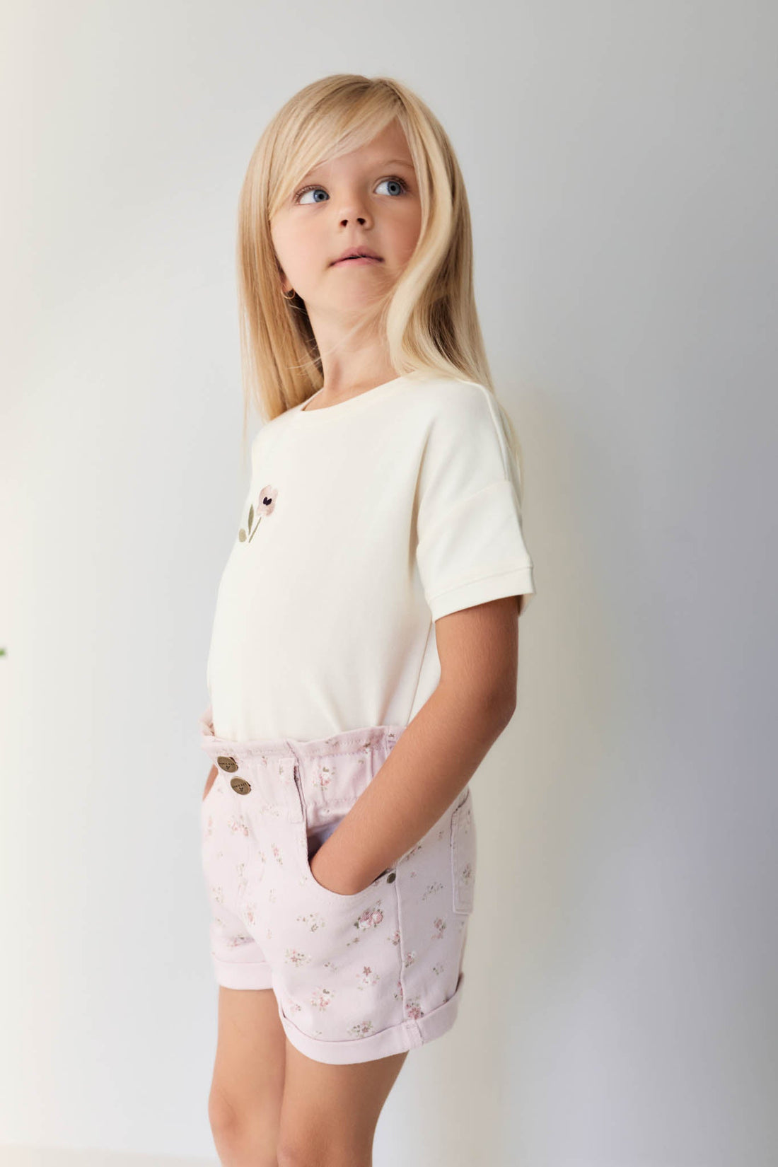 Grace Short - Petite Fleur Violet Childrens Short from Jamie Kay Australia