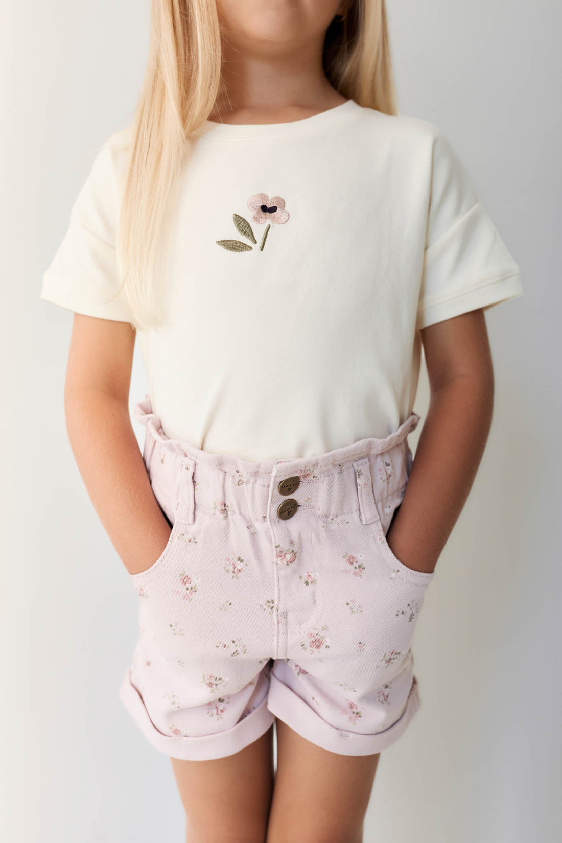 Grace Short - Petite Fleur Violet Childrens Short from Jamie Kay Australia