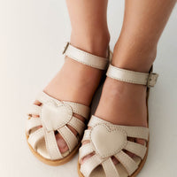 Petite Heart Sandal - Matt Gold Childrens Footwear from Jamie Kay Australia