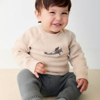 Ethan Jumper - Oatmeal Marle Avion Childrens Jumper from Jamie Kay Australia