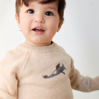 Ethan Jumper - Oatmeal Marle Avion Childrens Jumper from Jamie Kay Australia