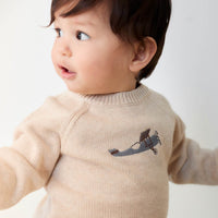 Ethan Jumper - Oatmeal Marle Avion Childrens Jumper from Jamie Kay Australia