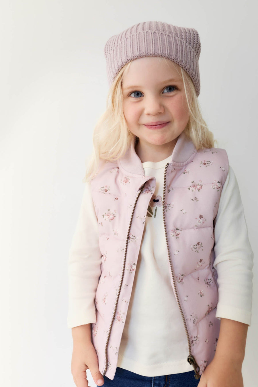 Taylor Vest - Petite Fleur Violet Childrens Vest from Jamie Kay Australia