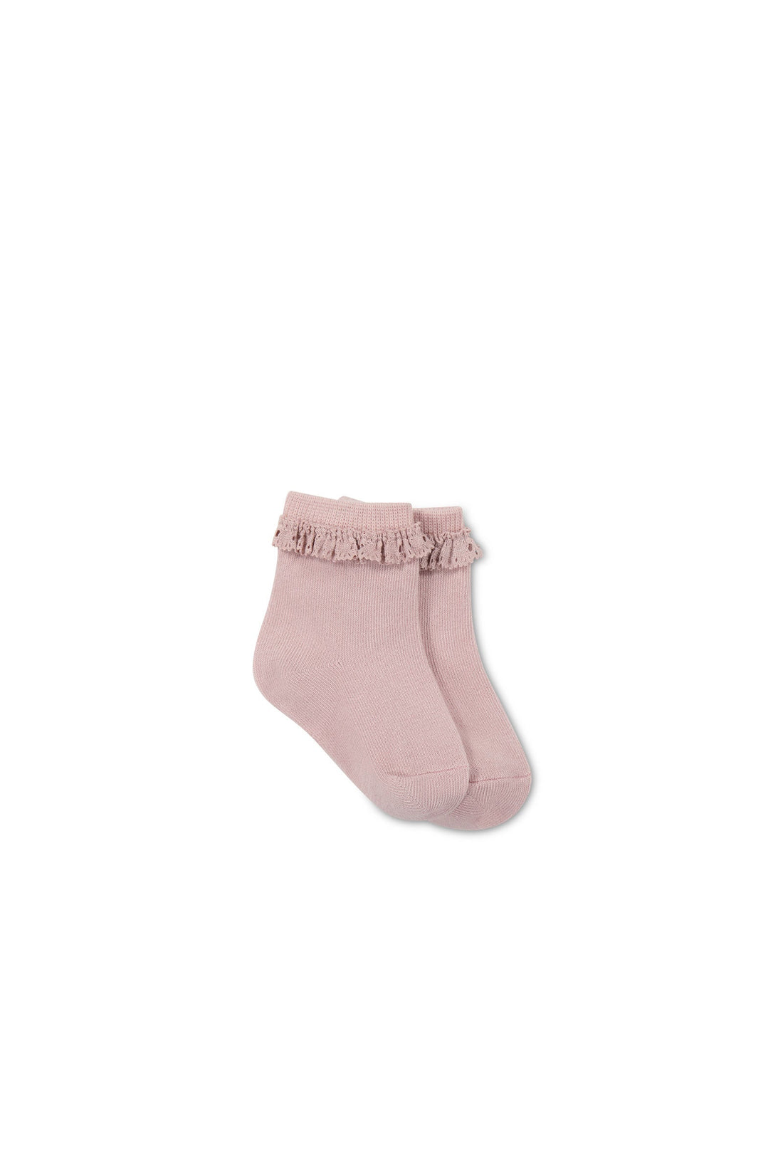 Frill Sock - Powder Pink Childrens Sock from Jamie Kay Australia