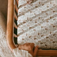 Organic Cotton Cot Sheet - Charlie's Backyard Childrens Bedding from Jamie Kay Australia